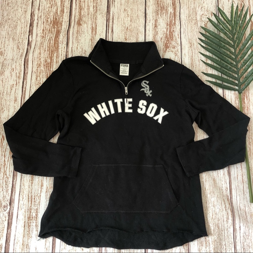 PINK Chicago White Sox Quarter Zip Pullover Medium